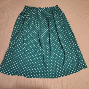 Teal Polka Dot Skirt